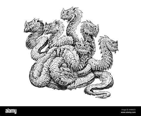 Dibujo De La Estatua De Hidra Imágenes Recortadas De Stock Alamy