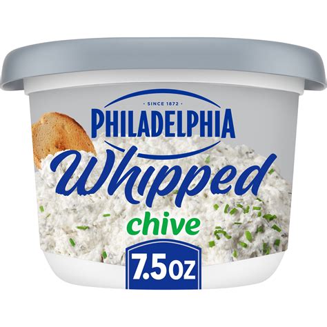 Philadelphia Chive Whipped Cream Cheese Spread 75 Oz Tub