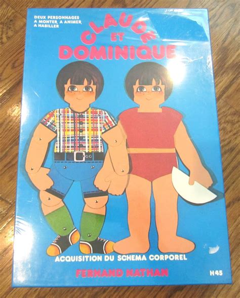 Spanish Paper Dolls Teachers Aid Claude Et Dominique Boy Girl New Box