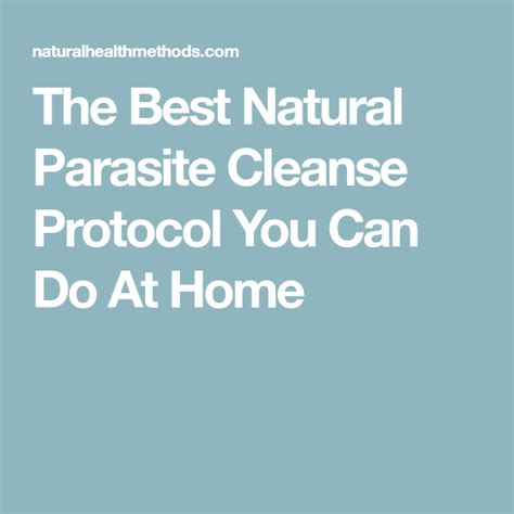 The Best Natural Parasite Cleanse Protocol You Can Do At Home