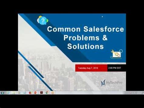 Webinar Common Salesforce Problems And Solutions Youtube