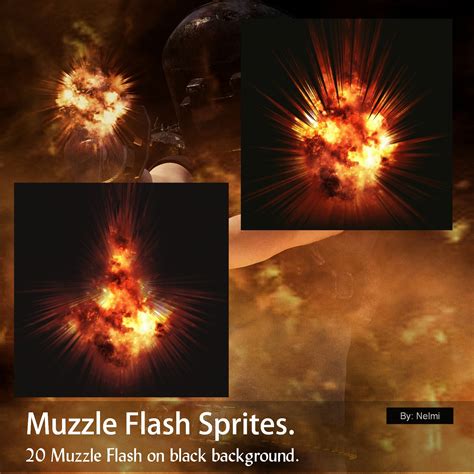 20 Muzzle Flash Sprites Merchant Resource 2d Graphics Nelmi
