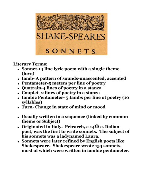 14 Line Sonnet Examples By Students Nelotoolbox