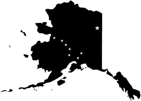 Alaska State Flag Shape Vinyl Die Cut Decal Sticker Etsy