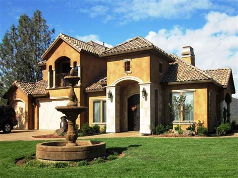 Tuscan Style Home Exterior Modern Ranch Homes Interior Designs Villa