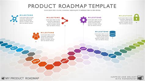 Six Phase Software Timeline Roadmap Powerpoint Template My Product