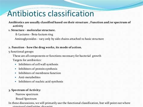 Mechanisms And Classification Of Antibiotics Antibiotics Lecture 3