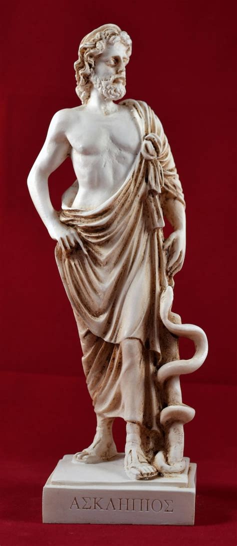 Asclepius God Of Healing Medicine Greek Statue Figure 9 Inches