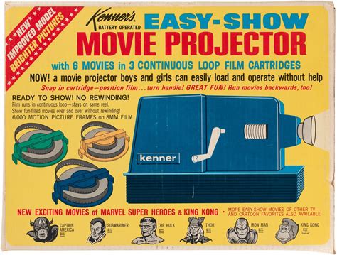 Hakes Kenners Easy Show Movie Projector Boxed Set With Marvel