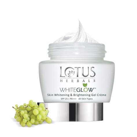 • for 7 days regular use making your skin acne free, fresh and whitening. Lotus Herbals White Glow Skin Whitening & Brightening Gel ...