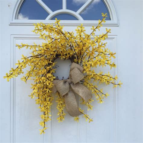 Forsythia Wreath Wreath Decor Spring Wreath Spring Door Wreaths