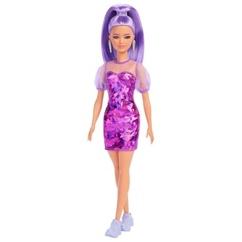 Barbie Fashionistas Puppe Im Lila Monochrom Kleid Smyths Toys Deutschland