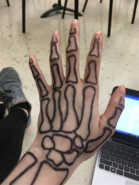 Skeletal Hand Drawing In Sharpie How To Draw Hands Hand Doodles