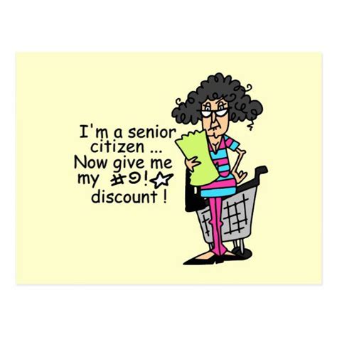 Senior Citizen Discount Postcard Senior Citizen Discounts Senior Citizen Senior