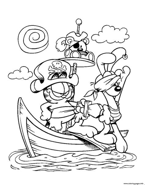 Captain Garfield S05dc Coloring Page Printable