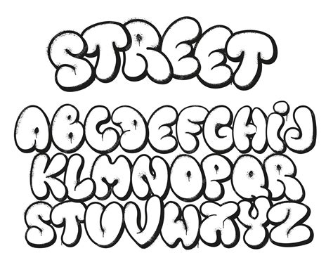 Premium Vector Bubble Graffiti Font Inflated Letters Street Art