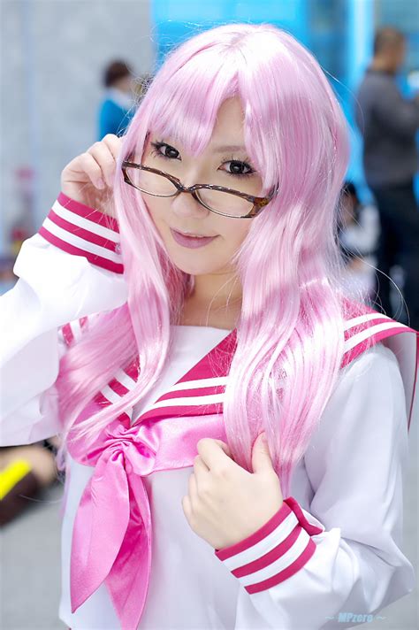 Cosplay Glasses Looking Over Glasses Lucky Star Pink Hair Sailor