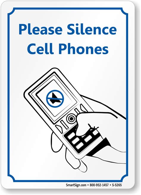14 In X 10 In Please Silence Cell Phones Sign Sku S 5265