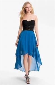 Hailey By Papell Strapless High Low Dress Online Only