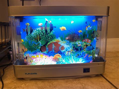 7mo Finance Playlearn Fake Fish Tank Mini Aquarium Artificial