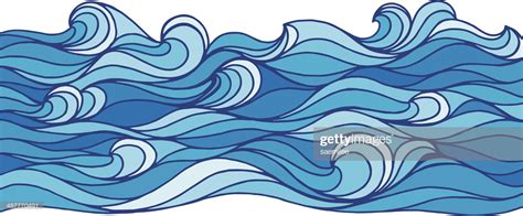 Vector Illustration Of Sea Waves Eps10 Ai Cs High Res Jpeg In