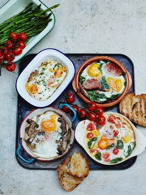 Eggs also have a great nutrient value that makes it very healthy. Baked eggs - lots of ways | Recipe | Egg recipes, Food recipes, Brunch recipes