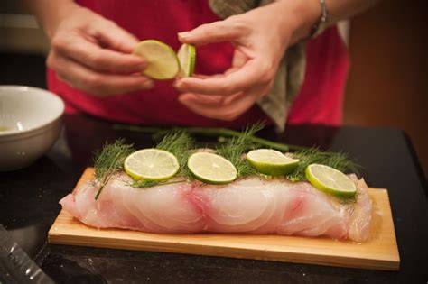 Cedar Plank Grilled Grouper With Lime And Dill Grilled Grouper Food