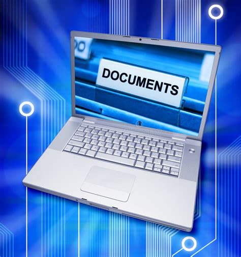Documents Digital Files Computer Stock Image Image Of File Documents