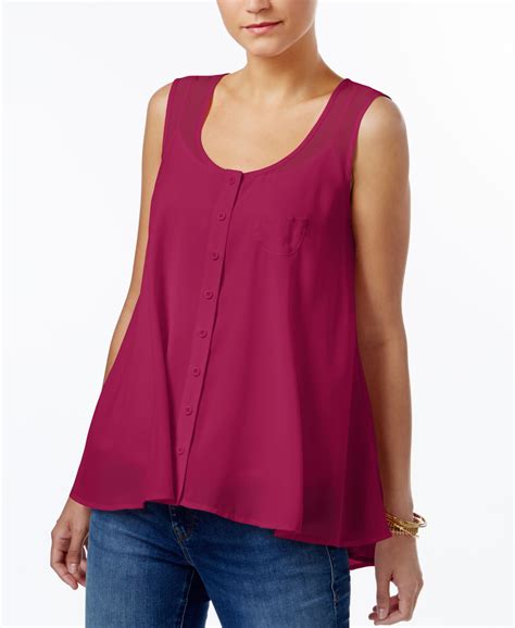 Style And Co Swing Sleeveless Blouse Created For Macys Macys