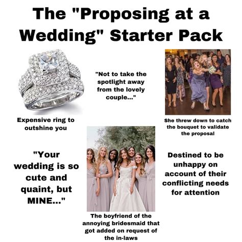 The “proposing At A Wedding” Starter Pack Starterpacks