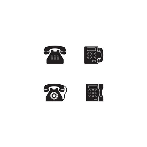 Abstract Flat Design Simple Vector Ringing Phone Icon Telephone Symbol