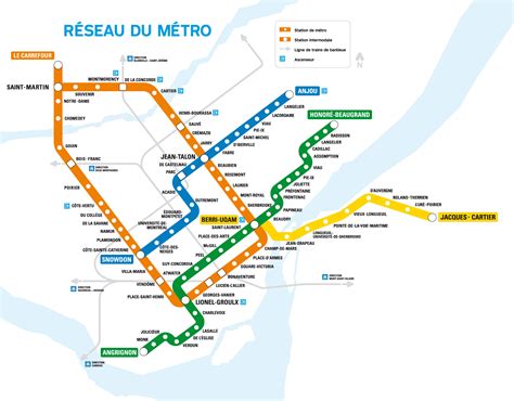 Plan Du Metro à Montréal Avenue Canada