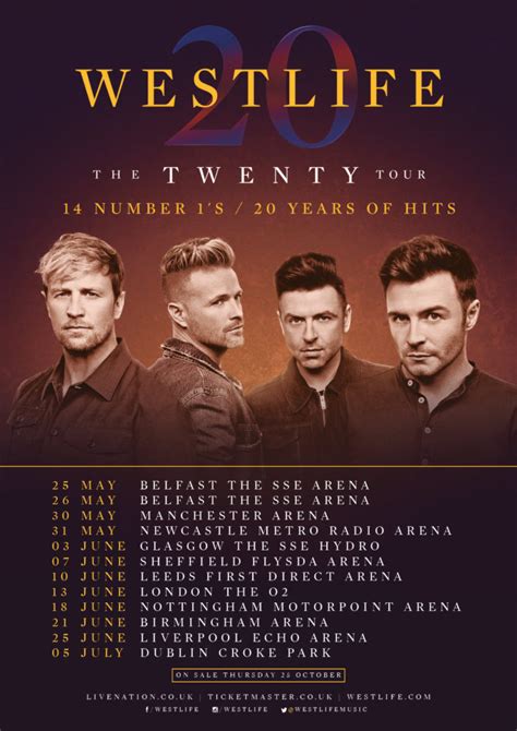 Westlife Return With The Twenty Tour New 2019 Tour TotalNtertainment