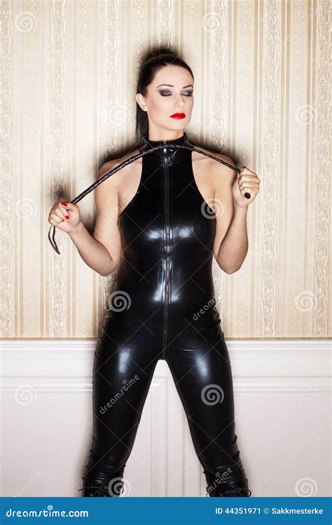Sensual Woman With Whip Closed Eyes Stock Image Image Of Elegance Brunette 44351971