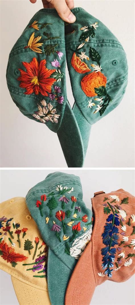 Hand Embroidered Hats Let You Root For Your Favorite Team Flowers