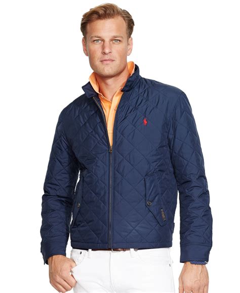 Polo Ralph Lauren Big And Tall Quilted Barracuda Jacket In Blue For Men
