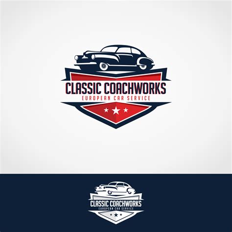 Elegant Serious Auto Repair Logo Design For Classic Coachworks
