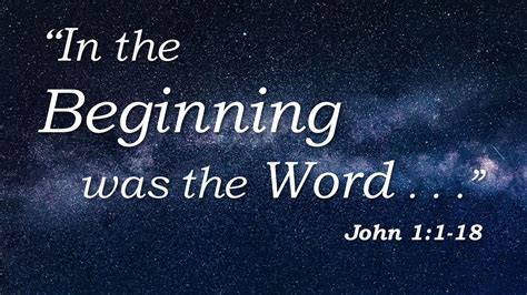 In The Beginning Was The Word Sunset Church Of Christ In Springfield Mo