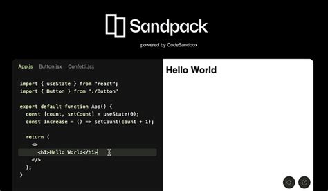 Github Codesandboxsandpack A Component Toolkit For Creating Live