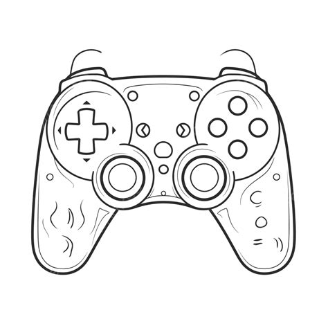 Página Para Colorir Com Um Controlador De Videogame Com Desenho De