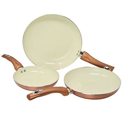 Ceramic Frying Pan Set Of 3 8 95 And 11 In 4mm Aluminum With Comfort