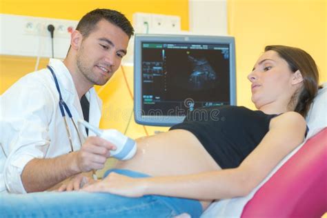 scanning of the pregnant woman stock image image of pathology control 2370473
