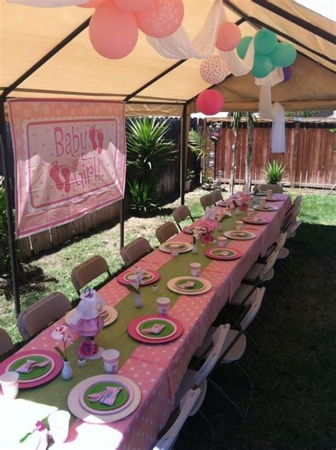 When looking to throw a party that will be. Baby girl baby shower. | Outdoor baby shower, Baby shower ...