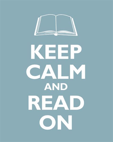 Keep Calm And Read On Premium Art Print Light Blue Keep Calm