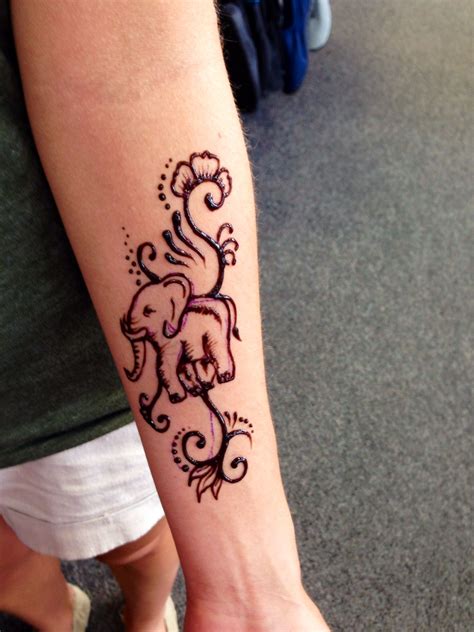henna elephant tattoo design