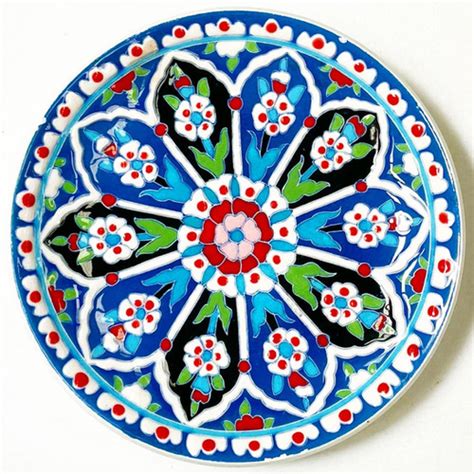 Extraordinary Decorative Hand Made Gini Kutahya Plate From C1980s