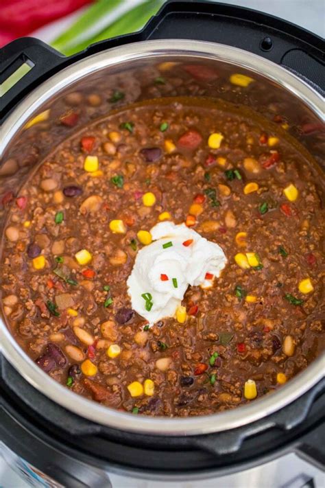 instant pot  bean chili sweet  savory meals