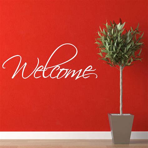 Welcome Wall Stickers By Parkins Interiors