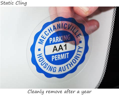 Circle Window Parking Permit Decals