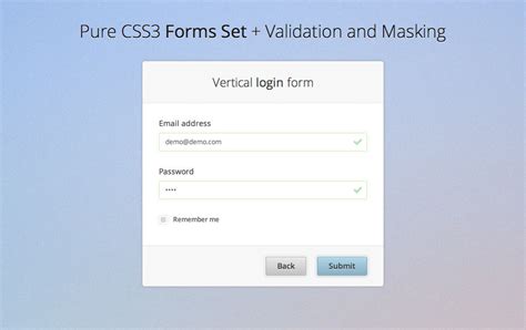 Pure Css3 Forms Set Validation And Masking By Voky Codecanyon